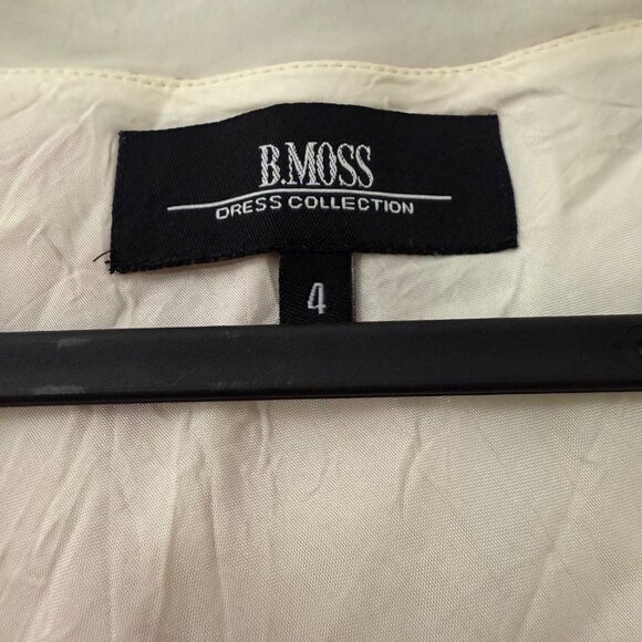 VTG B Moss Floral Silk Fairy Y2K Ruffle Trim Empire Midi Dress Womens Size 4 - Picture 3 of 6